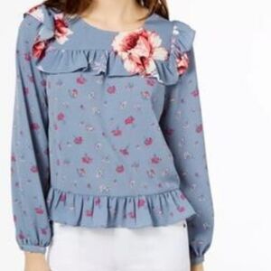 JILL JILL STUART Floral Long Sleeve Blouse - XS